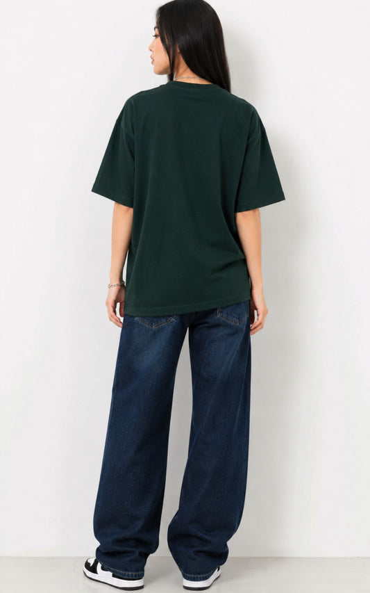 Oversized Forest Green Tee