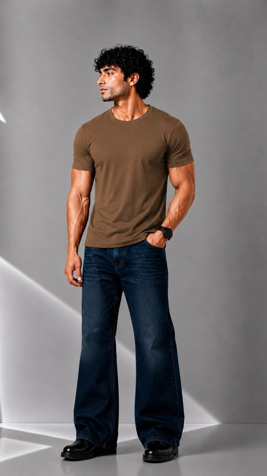 Basic Camel Brown T-Shirt