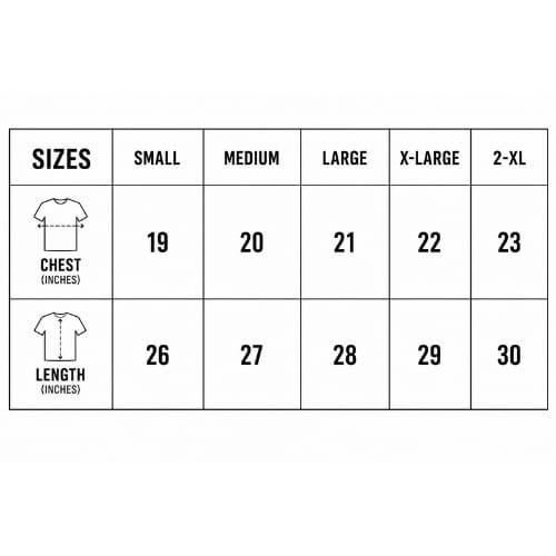 Product Size Chart