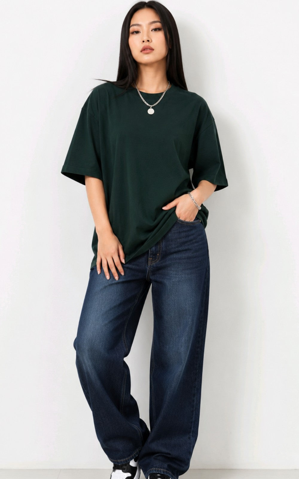 Oversized Forest Green Tee