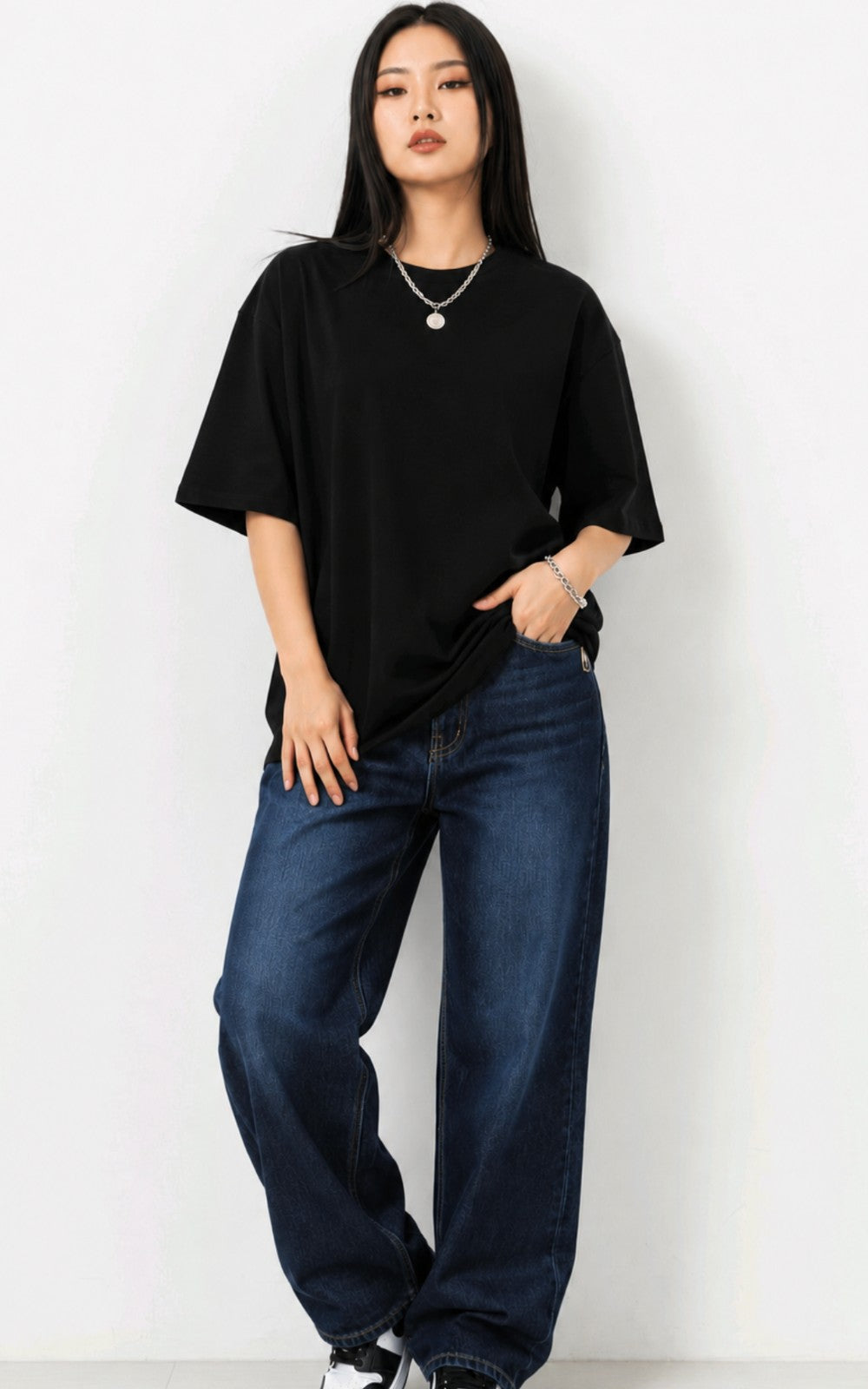 Oversized Black Tee