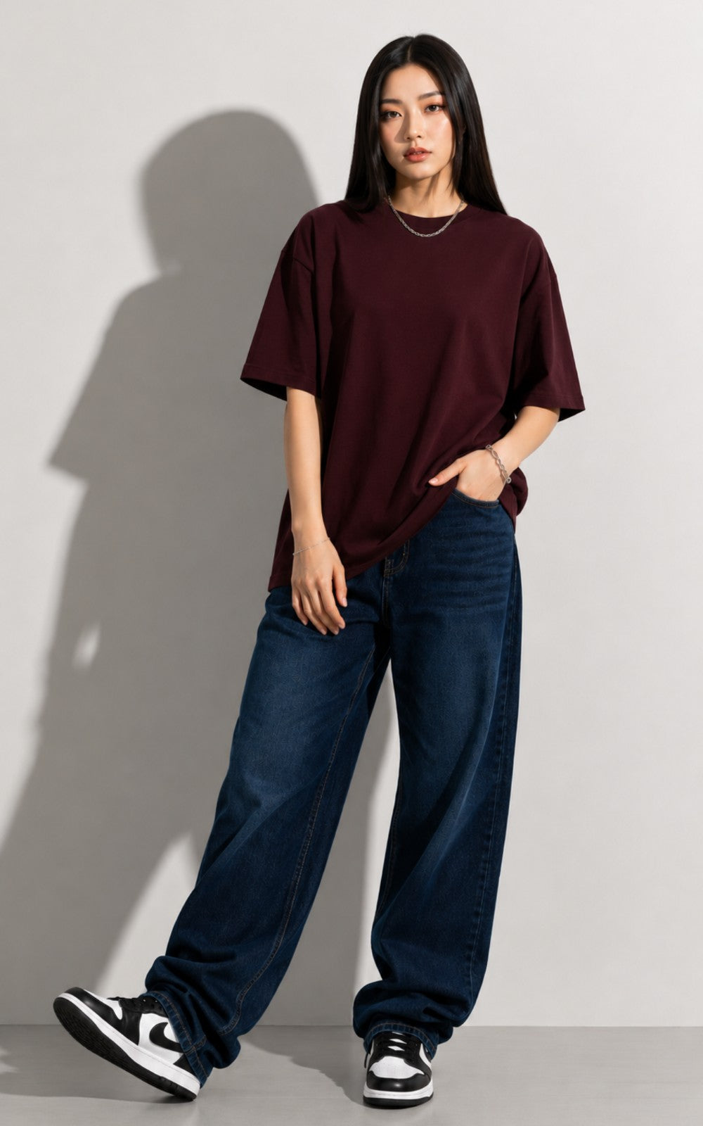 Oversized Burgundy Tee