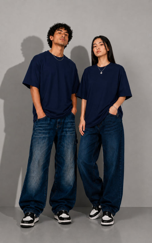 Oversized Navy Blue Tee