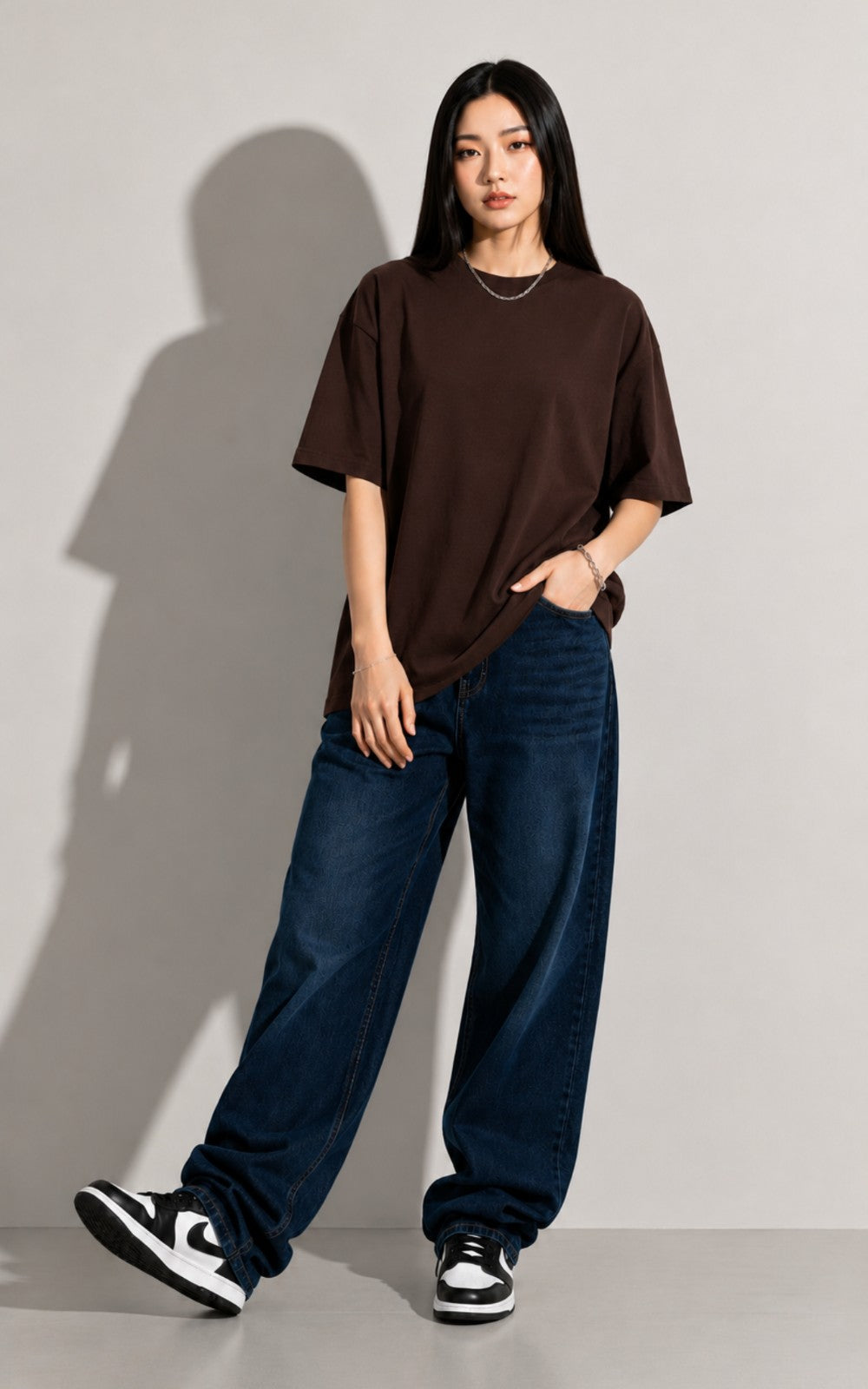 Oversized Dark Brown Tee