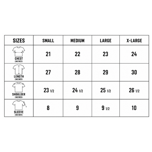 Product Size Chart