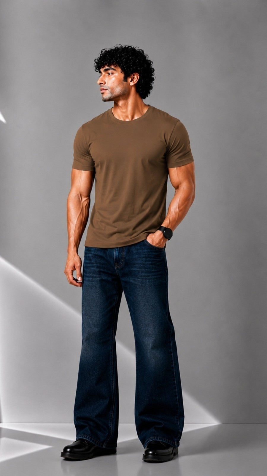 Basic Camel Brown T-Shirt