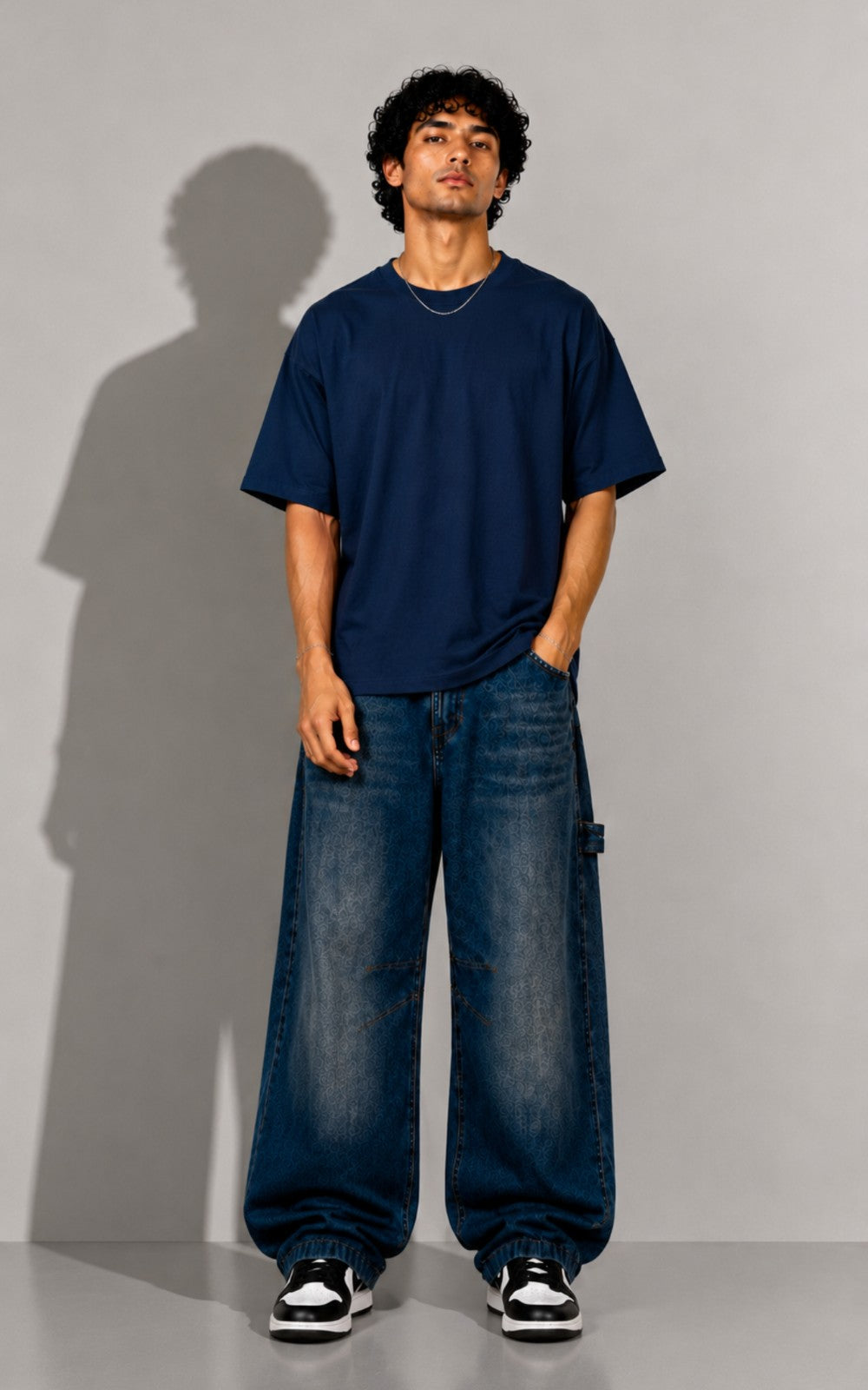 Oversized Navy Blue Tee