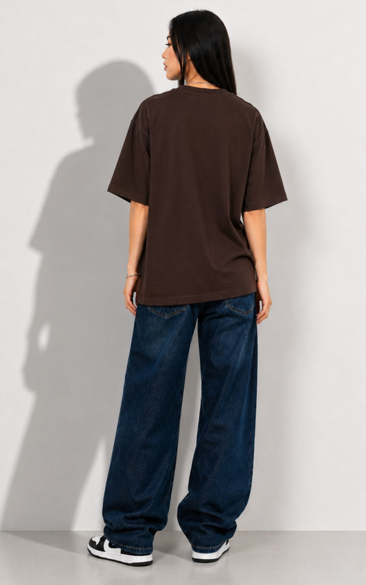 Oversized Dark Brown Tee